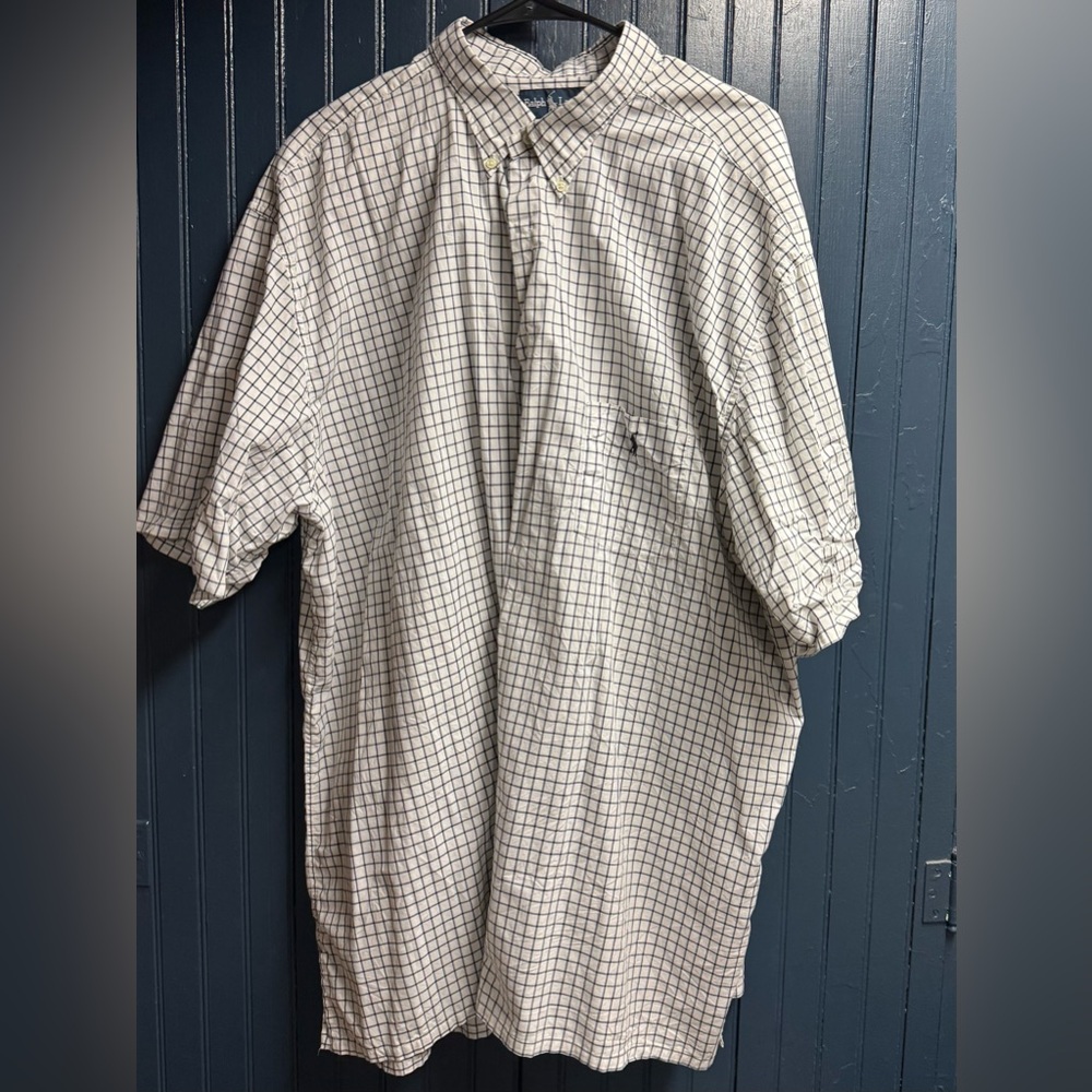 Ralph Lauren Men's Plaid Shirt - Black and White